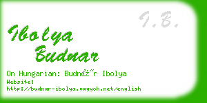 ibolya budnar business card